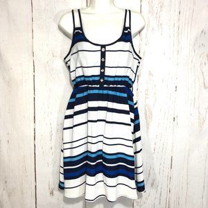 PAPAYA SKATER STRIPED BLUE WHITE DRESS SIZE S